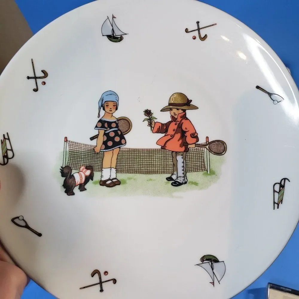 CUTE Pier 1 One Imports Porcelain Nostalgic Children Plates Made in Germany